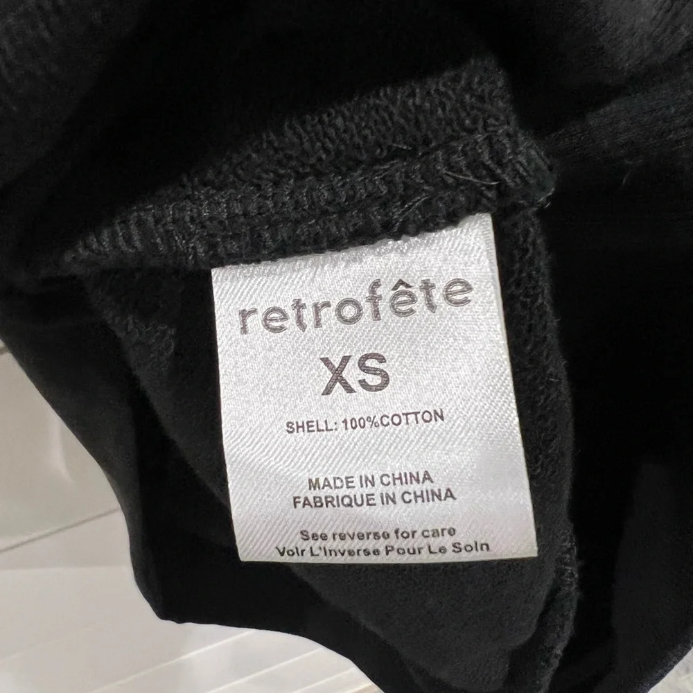 NWT Retrofete black Althea sweatshirt mini dress - Picture 8 of 9